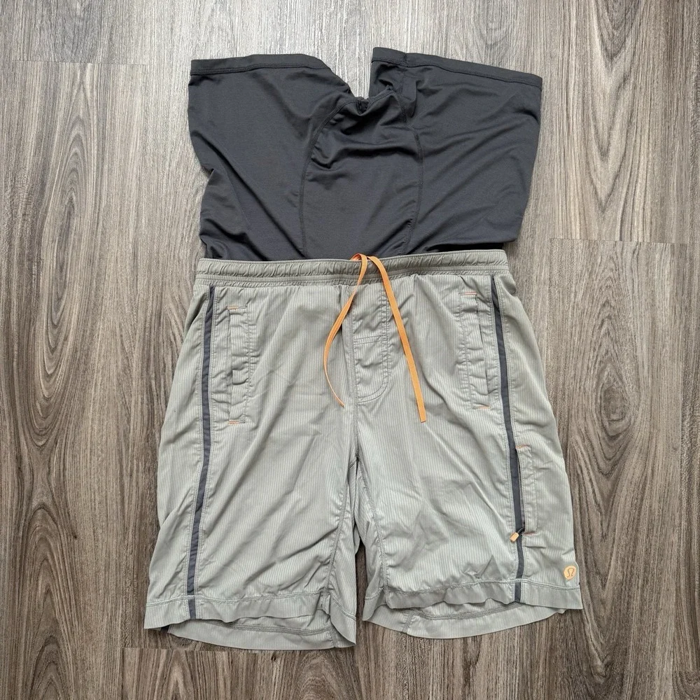 Lululemon Light Green Khaki Lined Drawstring 9